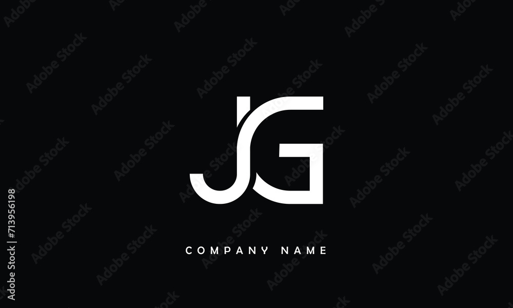 JG, GJ, J, G Abstract Letters Logo Monogram JG, GJ, J, G Abstract Letters Logo Monogram
