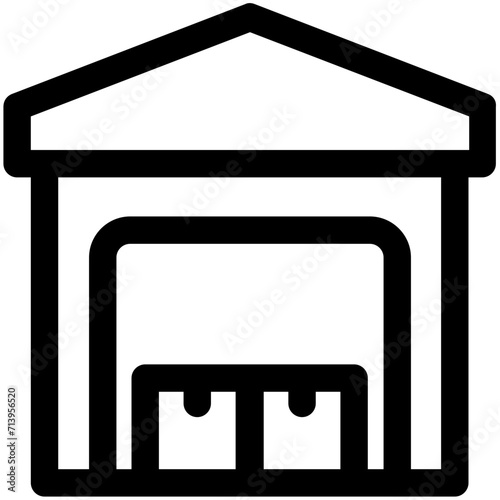 Warehouse Vector Icon