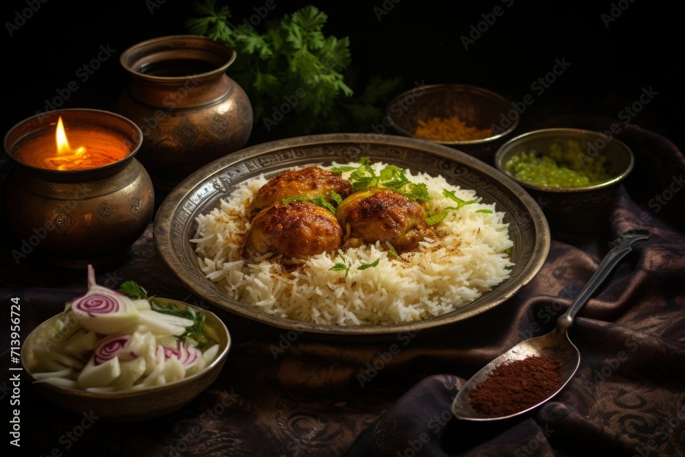 Close up on appetizing ramadan meal