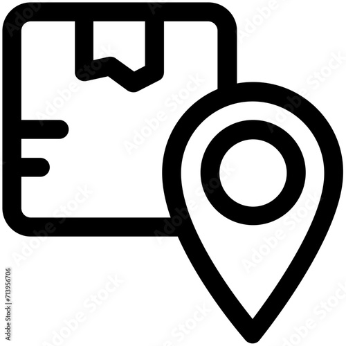 Parcel Location Vector Icon