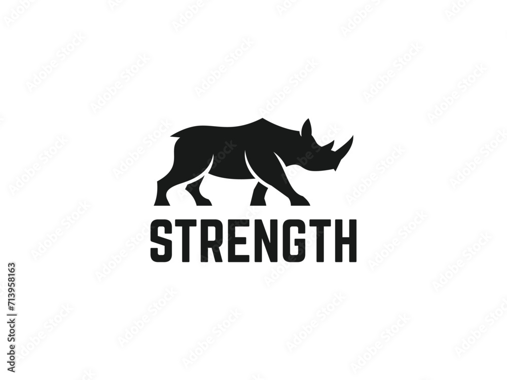 rhino logo vector illustration. rhinoceros logo template rhino logo vector illustration. rhinoceros logo template