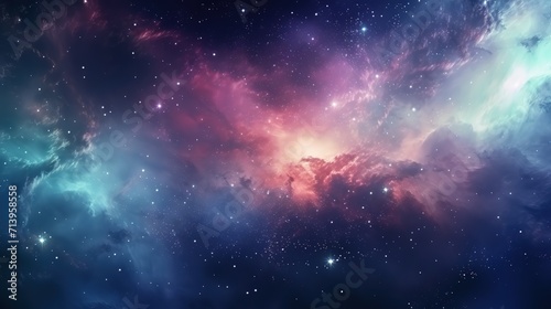 Colorful_space_galaxy_cloud_nebula._Stary_night_cosmo effect ai generative images