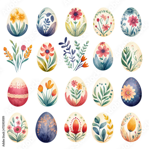 Easter egg collection with ornament