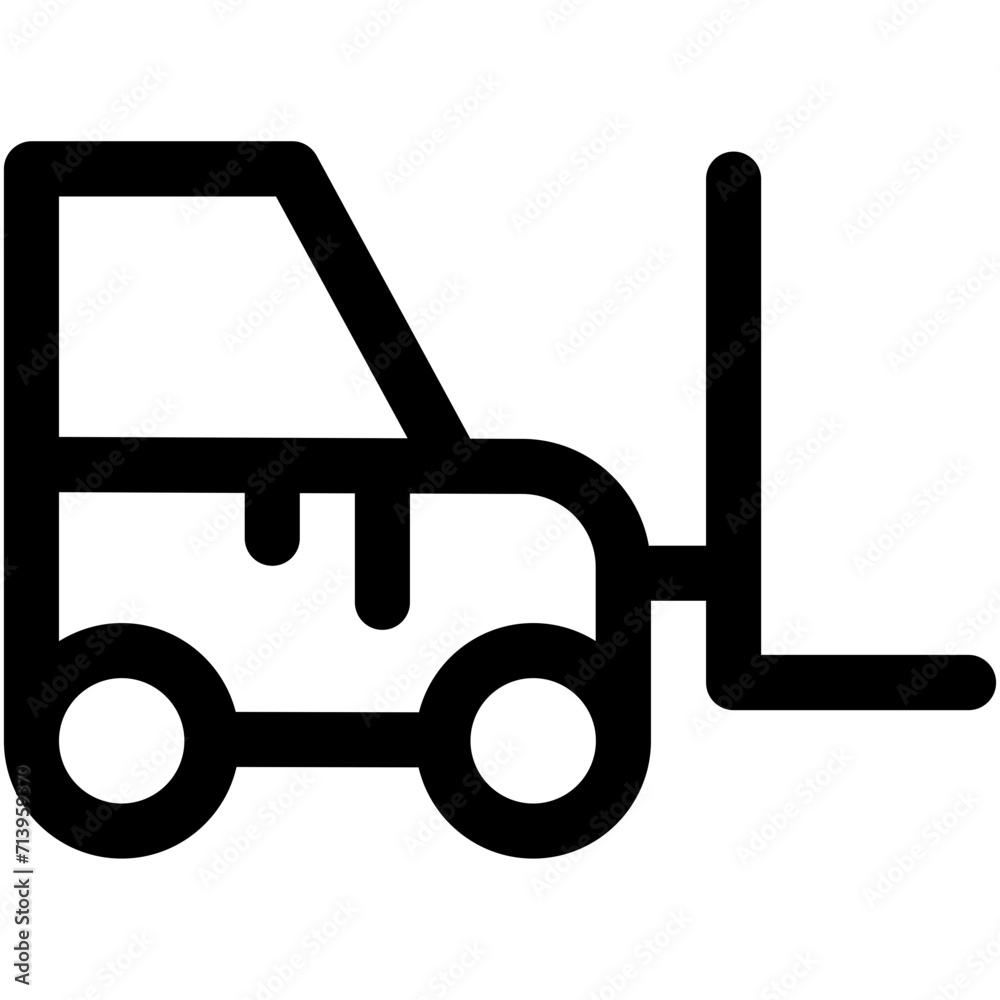 Forklift Truck Vector Icon Forklift Truck Vector Icon