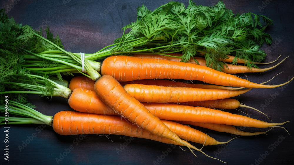 Top view photo of fresh carrots Top view photo of fresh carrots