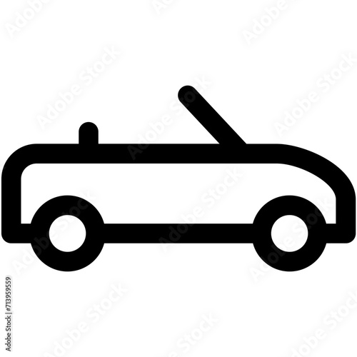 Roofless Car Vector Icon