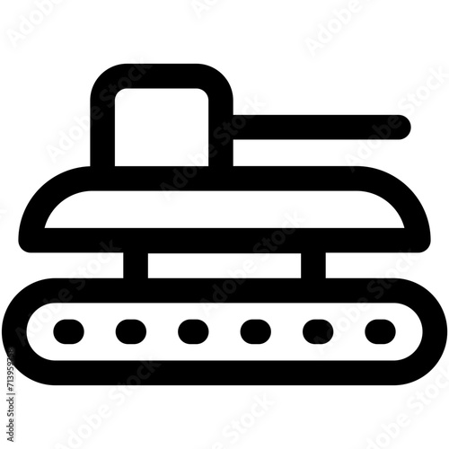 Bulldozer Vector Icon 