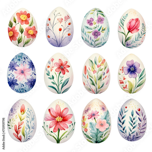 Easter egg collection with ornament