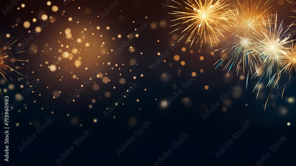 Obraz premium Fireworks background for celebration, holiday celebration concept
