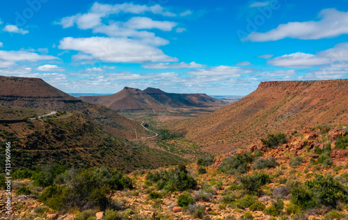Overlooking the Klipspringer Pass and Rooiwalle canyon  Karoo National Park  Western Cape.