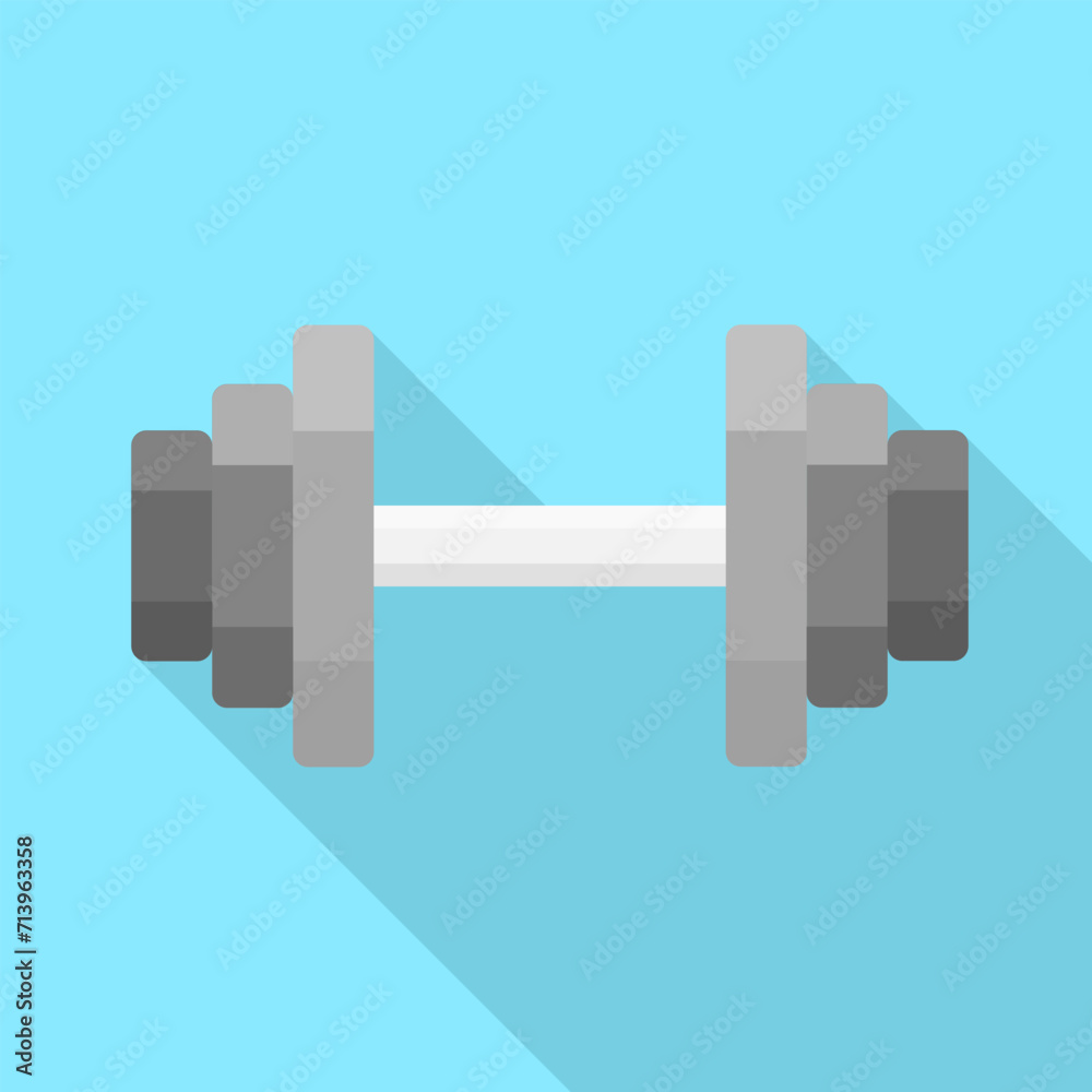 dumbbell icon in flat style dumbbell icon in flat style
