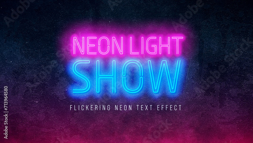 Flickering Neon Light Text Effect