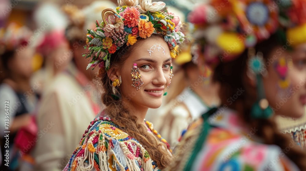 Fototapeta premium portrait of a woman in traditional clothing.