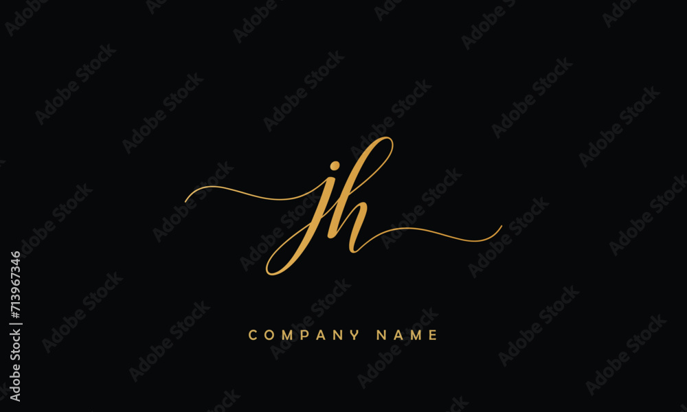 JH, HJ, J, H Abstract Letters Logo Monogram JH, HJ, J, H Abstract Letters Logo Monogram