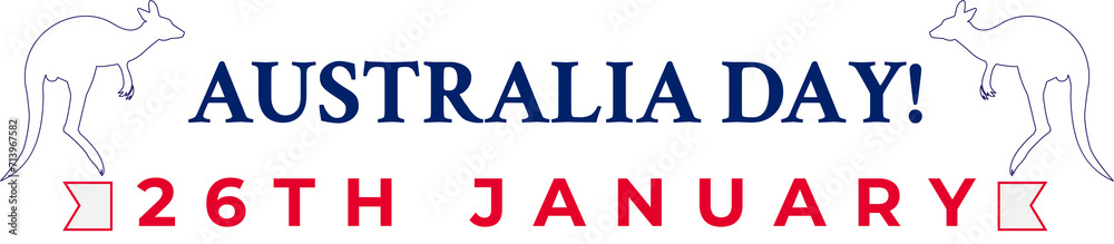 Happy Australia Day text on a transparent background Happy Australia Day text on a transparent background