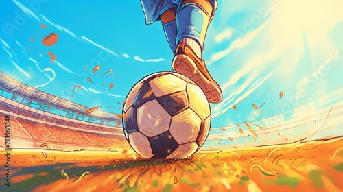 Soccer detailed cartoon illustration. photo