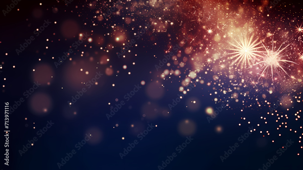 Happy New Year, burning fireworks with bokeh light background Happy New Year, burning fireworks with bokeh light background