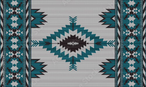 American tribal ethnic native pattern.Traditional Navajo,Aztec,Apache,Southwest and Mexican style fabric pattern.Abstract vector motifs pattern.For fabric,clothing,blanket,carpet,woven,wrap,decoration