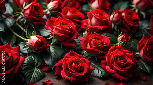 close up vibrant collection of red roses petal as inspiration to create captivating visuals