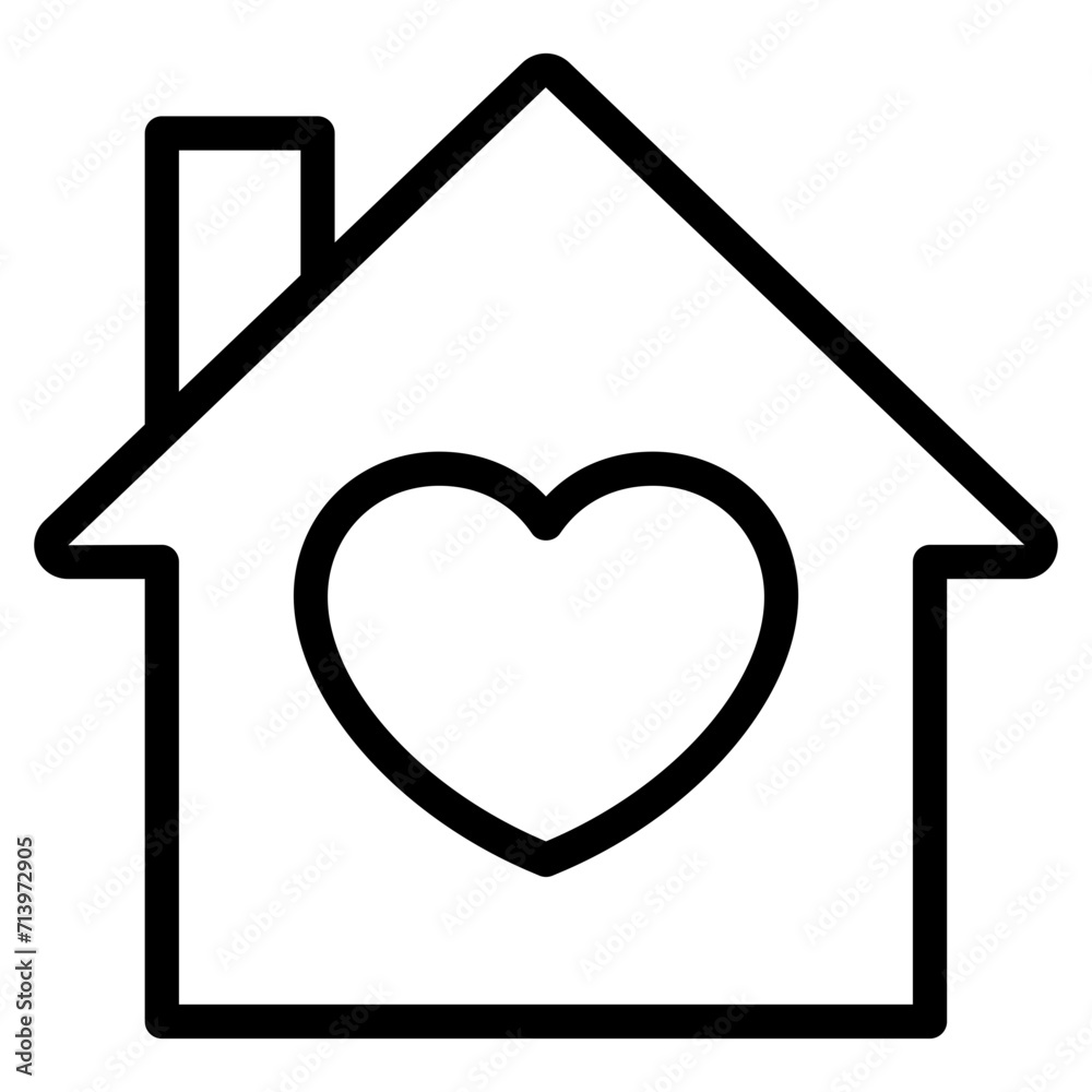 Lovely house icon
