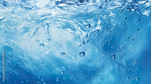 Water surface texture with bubbles and splashes. photo