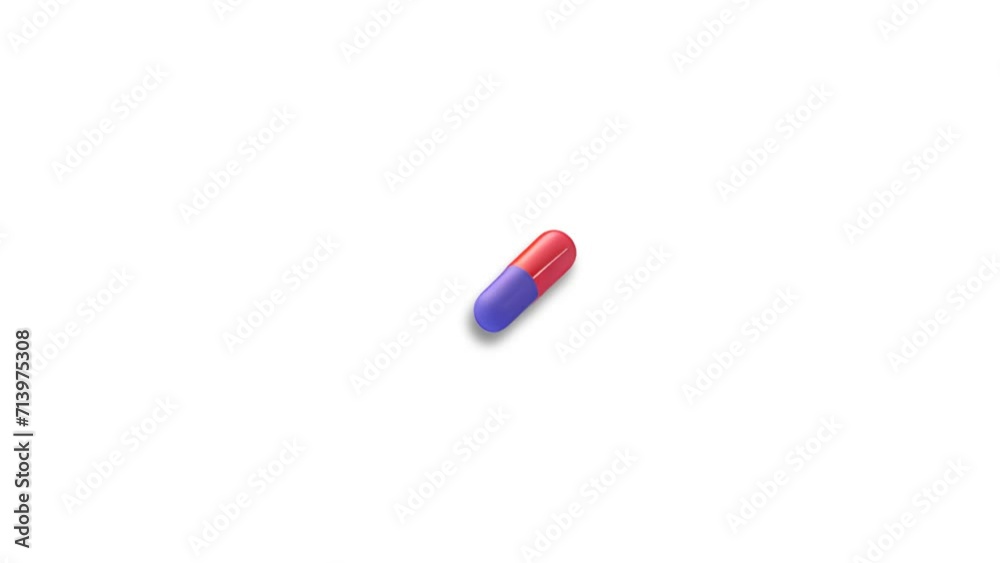 Pill Icon of nice animated for your isometric videos easy to use with Transparent Background