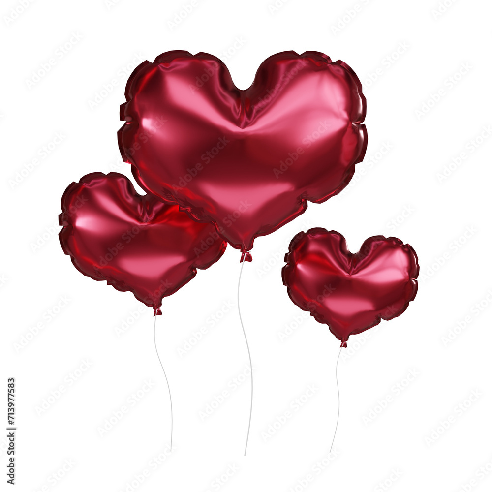 3D Bunch of Heart-Shape Red Glossy Balloon. Elevate your Valentine's Day designs with our '3D Bunch of Heart-Shape Red Glossy Balloon.' Add a touch of romance to your projects.