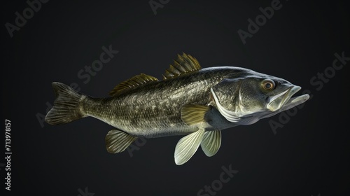 Cod in the solid black background