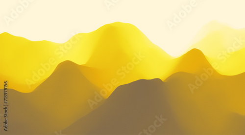 Landscape with mountains. Sunset. Mountainous terrain. Abstract background. Vector illustration. 
