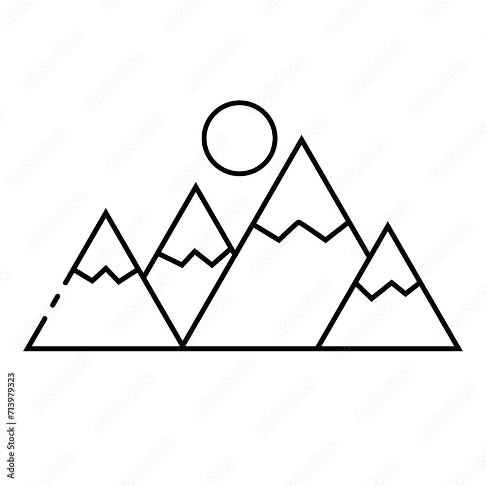 Geometric Mountain Lines