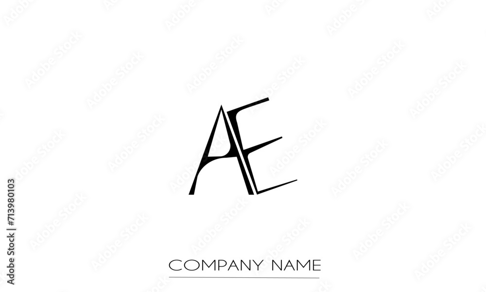 AE or EA Logo Design Vector Art Illustration Minimal Design AE or EA Logo Design Vector Art Illustration Minimal Design