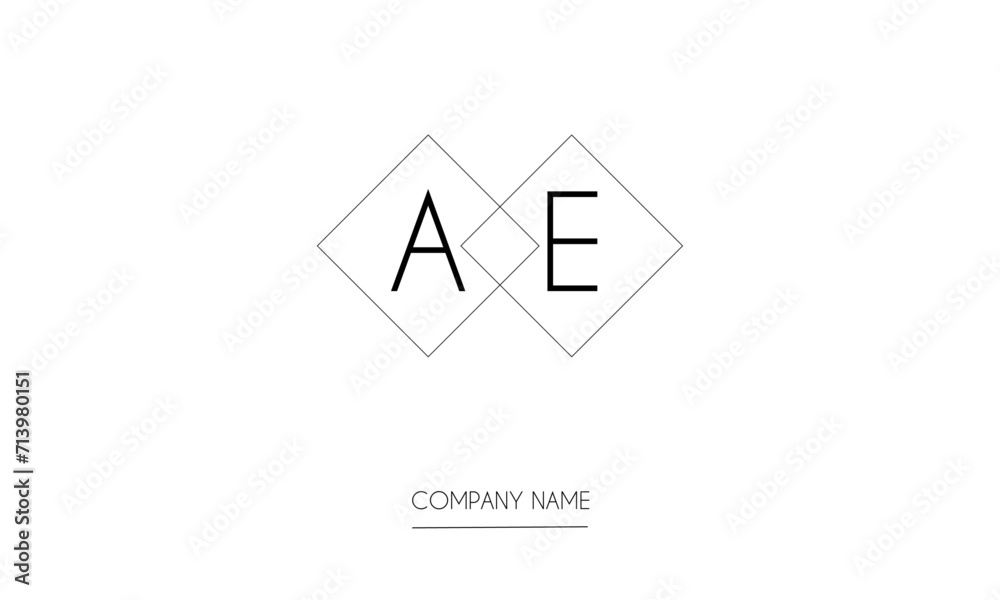 AE or EA Logo Design Vector Art Illustration Minimal Design AE or EA Logo Design Vector Art Illustration Minimal Design