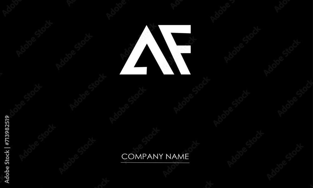 AF or FA Minimal Logo Design Vector Art Illustration AF or FA Minimal Logo Design Vector Art Illustration