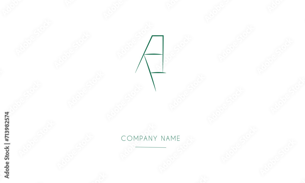 AF or FA Minimal Logo Design Vector Art Illustration AF or FA Minimal Logo Design Vector Art Illustration