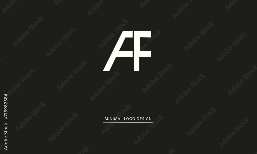 AF or FA Minimal Logo Design Vector Art Illustration AF or FA Minimal Logo Design Vector Art Illustration