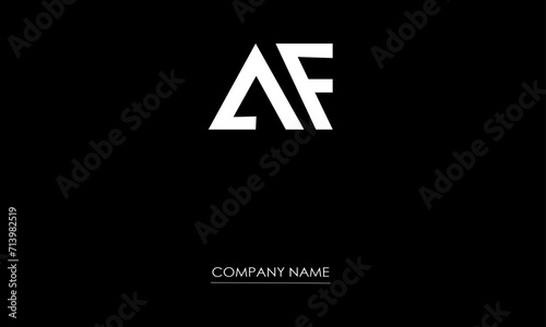 AF or FA Minimal Logo Design Vector Art Illustration  photo