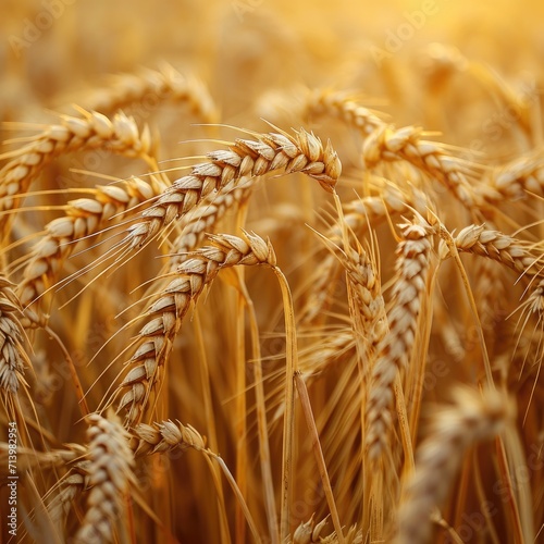 Golden ears of wheat in autumn