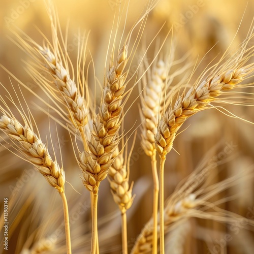 Golden ears of wheat in autumn