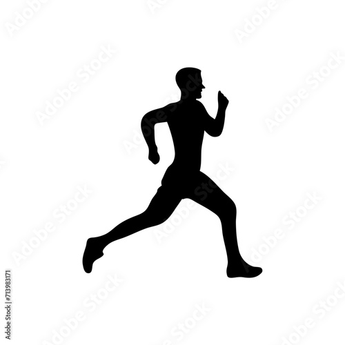 Running people silhouette