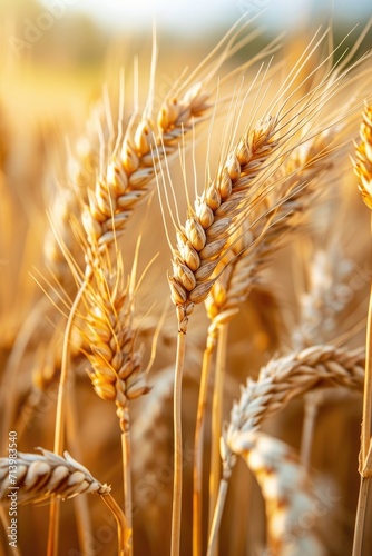 Golden ears of wheat in autumn