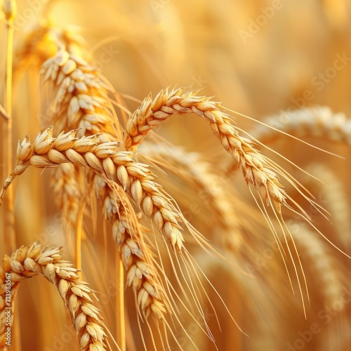 Golden ears of wheat in autumn