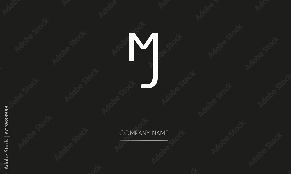 MJ or JM Minimal Logo design vector Art Illustration MJ or JM Minimal Logo design vector Art Illustration