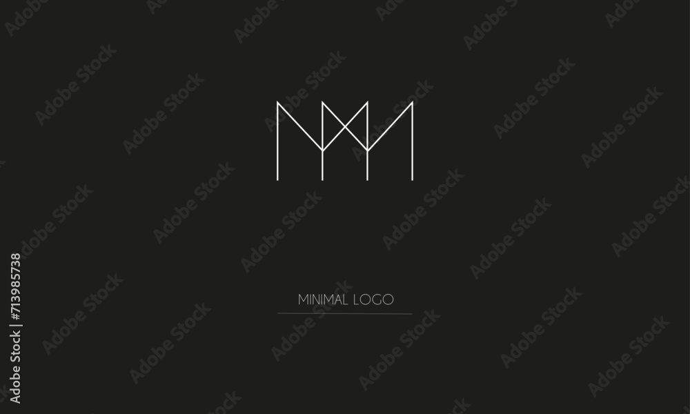 MM Minimal Logo Design Vector Art Illustration MM Minimal Logo Design Vector Art Illustration