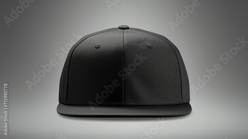Trendy Black Snapback Cap Mockup with Copyspace for Urban Streetwear Advertising