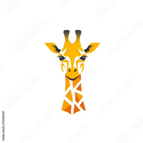 Beautiful Giraffe Logo, Design for Your Project, Ai Generative photo