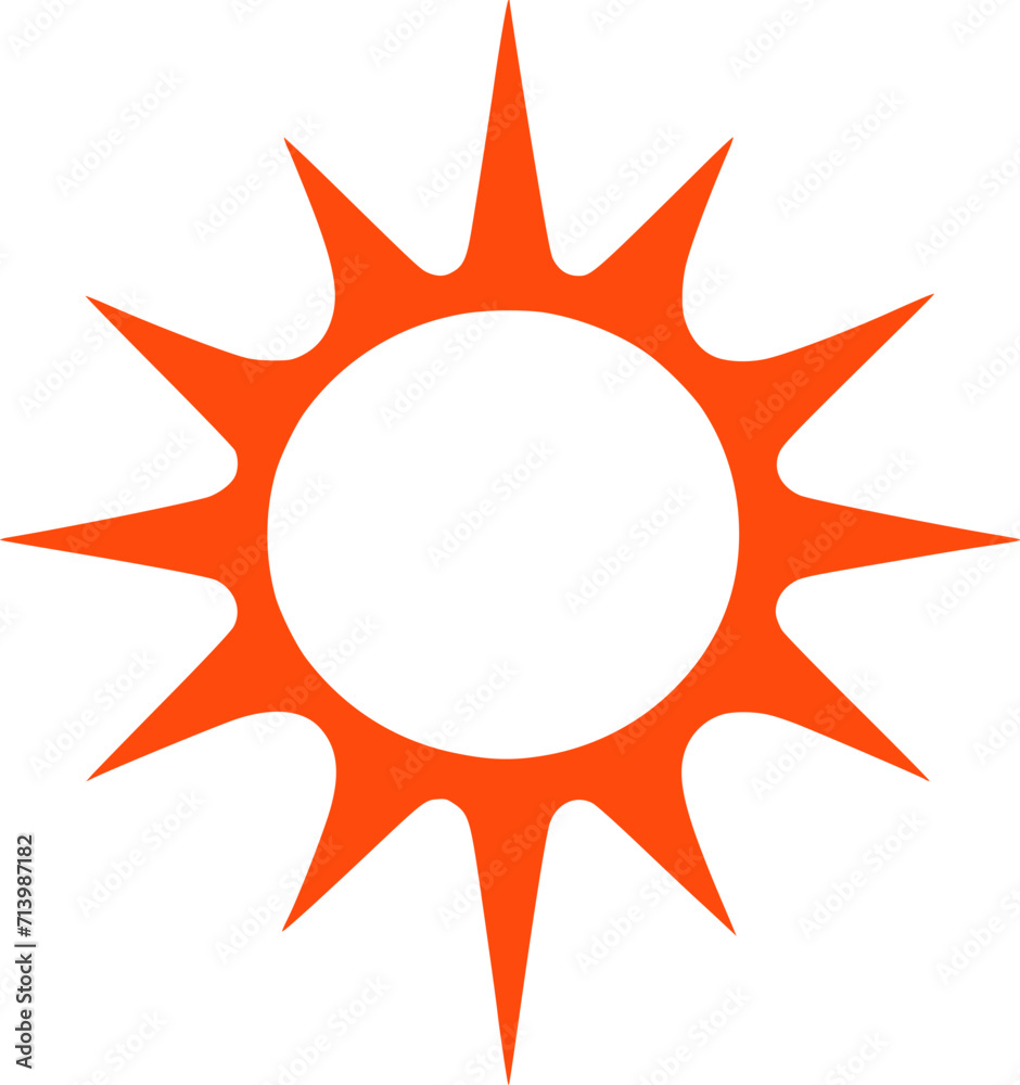 Sun icon illustration. Sun cartoon design element. Sun icon illustration. Sun cartoon design element.
