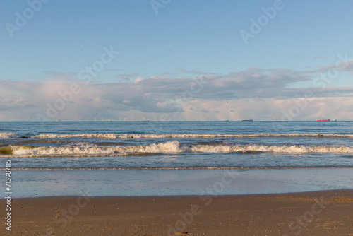 view of the beach in the morning