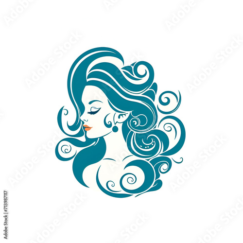 Beautiful Mermaid Logo, Design for Your Project, Ai Generative