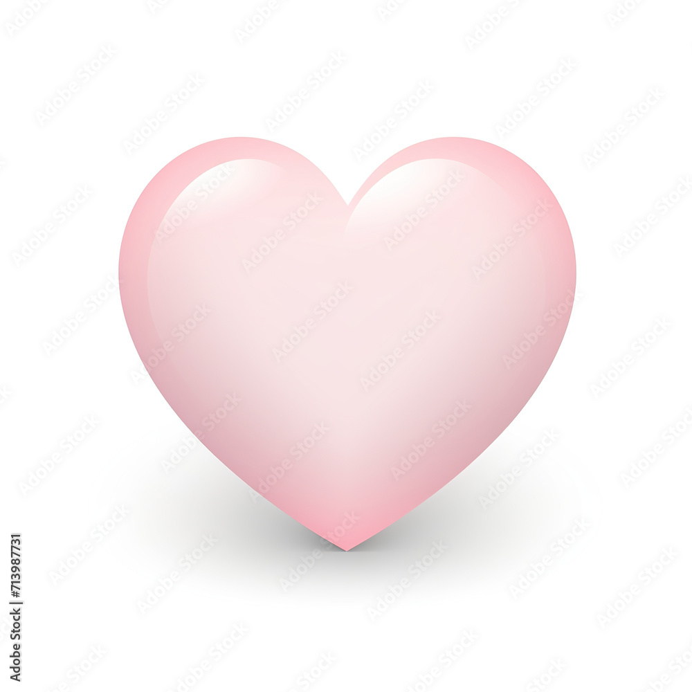 beautiful pink heart illustrations of greeting cards with white background