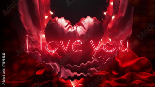 Valentine's Day background, Love heart background, I love you text and heart background